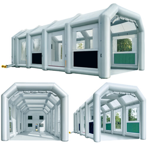 views of 56x25x20ft inflatable paint booth