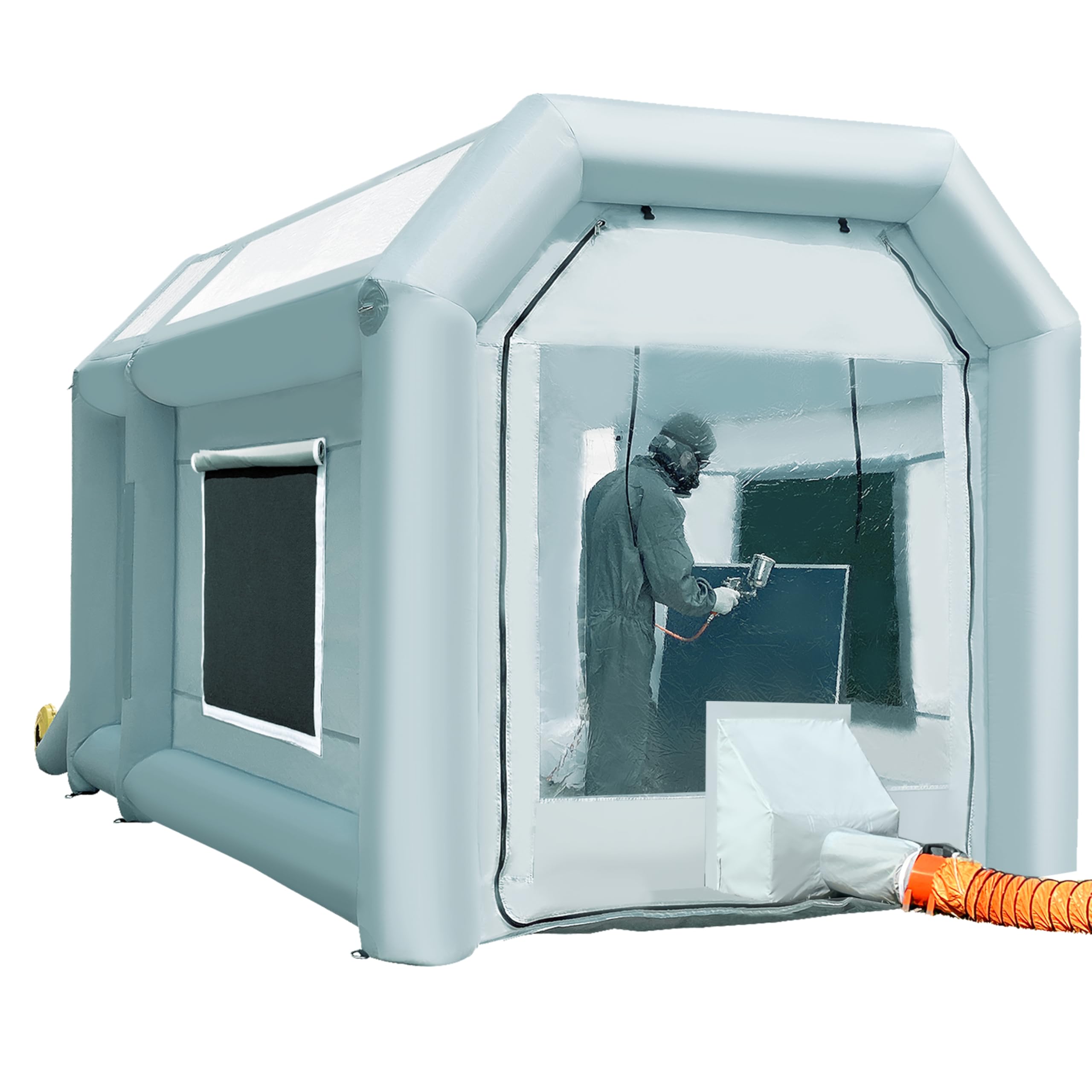 air draft multiple views of 13X8.2X8.2Ft inflatable paint booth