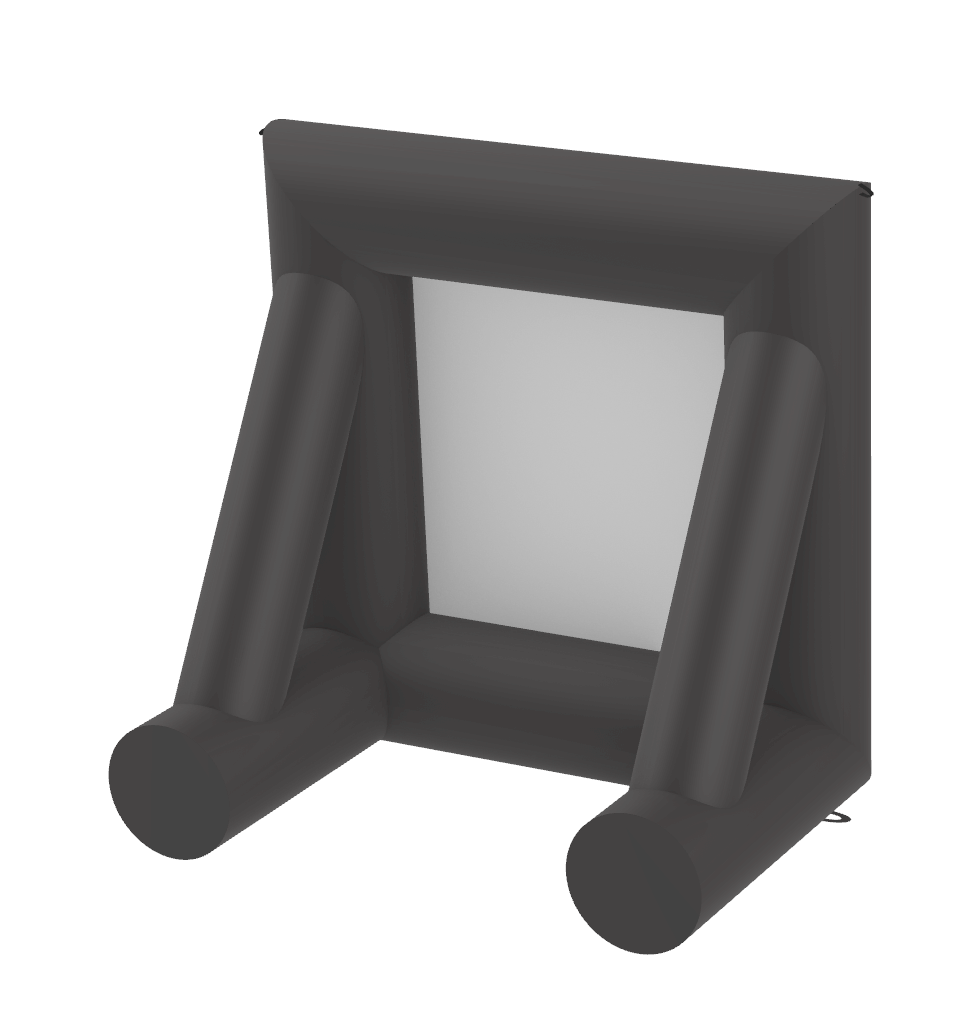 Inflatable Photo Backdrop 6.1 x 6.1Ft - Black Inflatable Frame x2 and 10pcs Detachable Backdrop Cloth 57 x 57 inch - Image 2