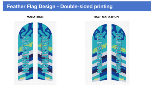 Customized Feather Flag-MARATHON x 1set and HALF MARATHON x 1set